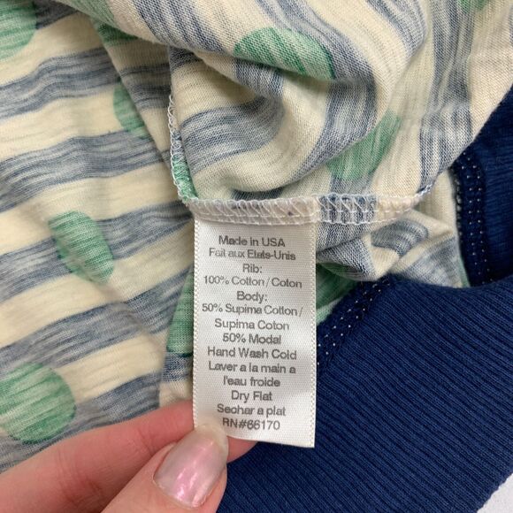 Anthropologie Porridge Gabby Shirt Women M Stripe Polka Dot Quarter Sleeve *READ - Picture 9 of 12